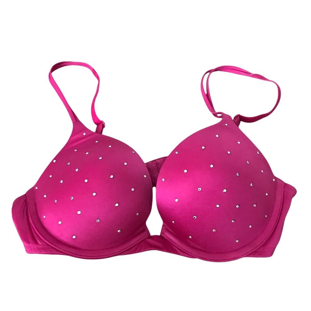 Victoria's Secret "Very Sexy Push-Up"  Bra With Rhinestones 34D - Picture 2 of 4